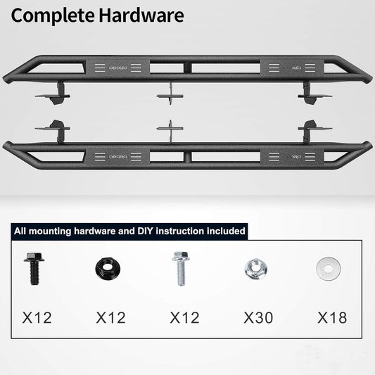 6" Running Boards Compatible with 2019-2024 Dodge Ram 1500 Crew Cab