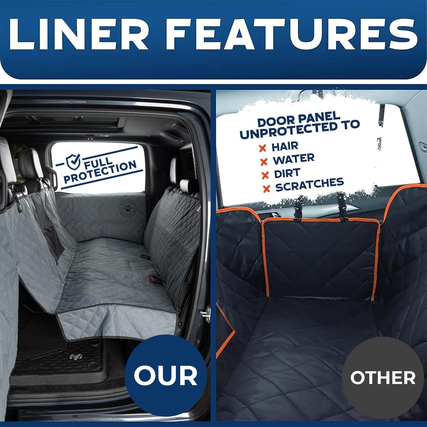 Newest Dog Seat Covers for Full-Size Trucks /SUV, Cars / Mid-Size SUV / Mid-Size Truck - OHMU