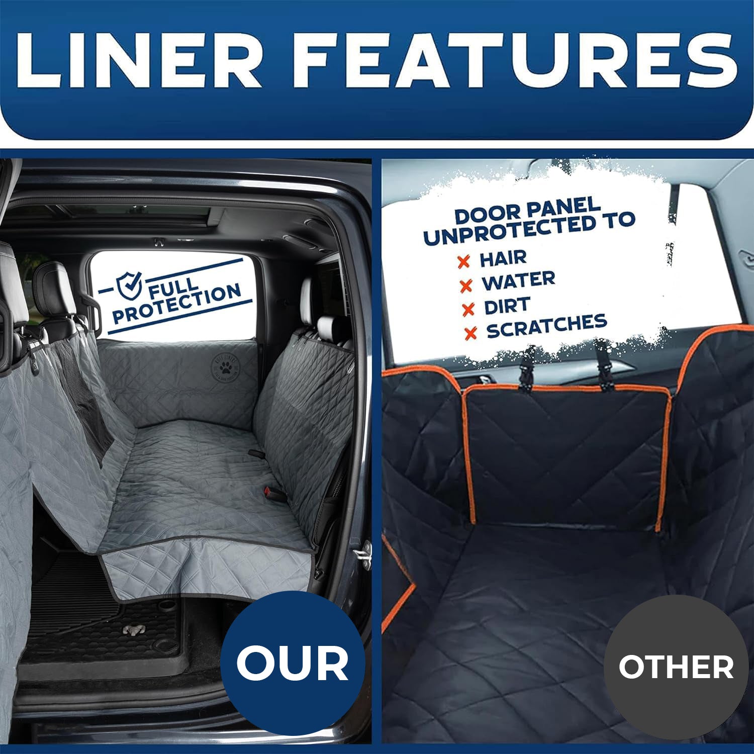 Newest Dog Seat Covers for Full-Size Trucks /SUV, Cars / Mid-Size SUV / Mid-Size Truck - OHMU