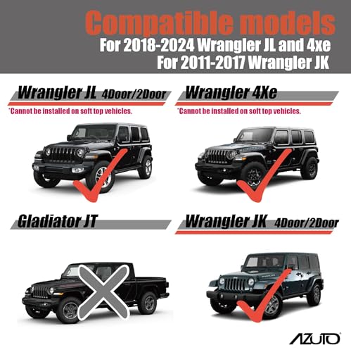 Rear Window Rain Deflector for 2011–2026 Jeep Wrangler JK/JL & 2021–2026 Wrangler 4xe