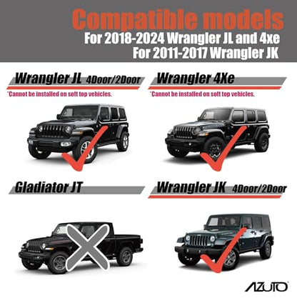 Rear Window Rain Deflector for 2011–2026 Jeep Wrangler JK/JL & 2021–2026 Wrangler 4xe