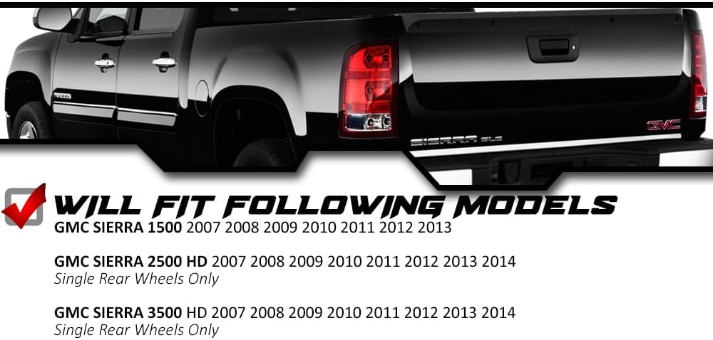 Tail Lights Assembly for GMC Sierra 07-11 1500 07-14 2500 HD 07-14 3500 HD 07-14 - OHMU