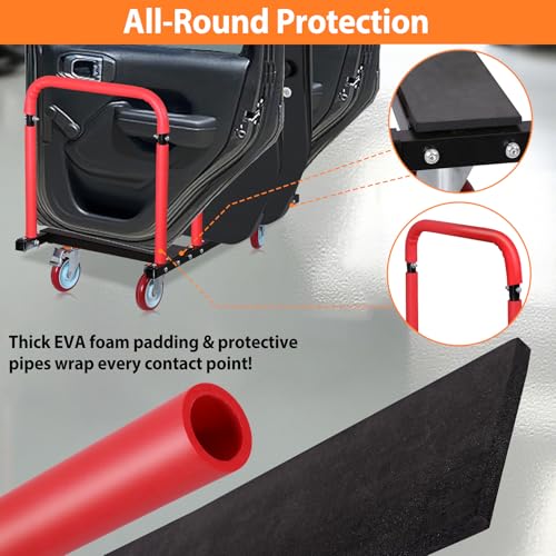 Jeep Wrangler/Bronco Door Storage Cart with Hanger & Wheels