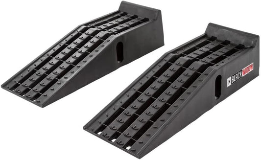 A Pair Plastic Car Service Ramps - 10,000 lbs Capacity Lifts Vehicles 6.25" H