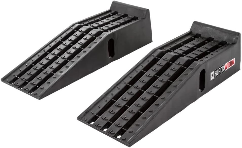 A Pair Plastic Car Service Ramps - 10,000 lbs Capacity Lifts Vehicles 6.25" H - OHMU