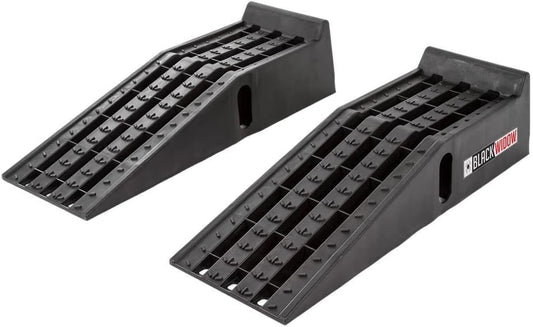 A Pair Plastic Car Service Ramps - 10,000 lbs Capacity Lifts Vehicles 6.25" H - OHMU