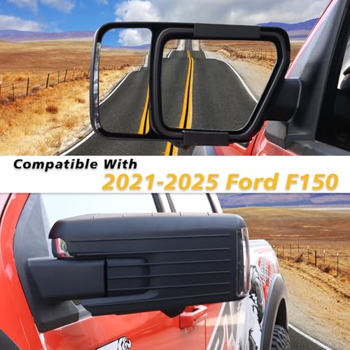 Towing Mirror for 2021-2025 Ford F-150, Wide-Angle, Easy Installation
