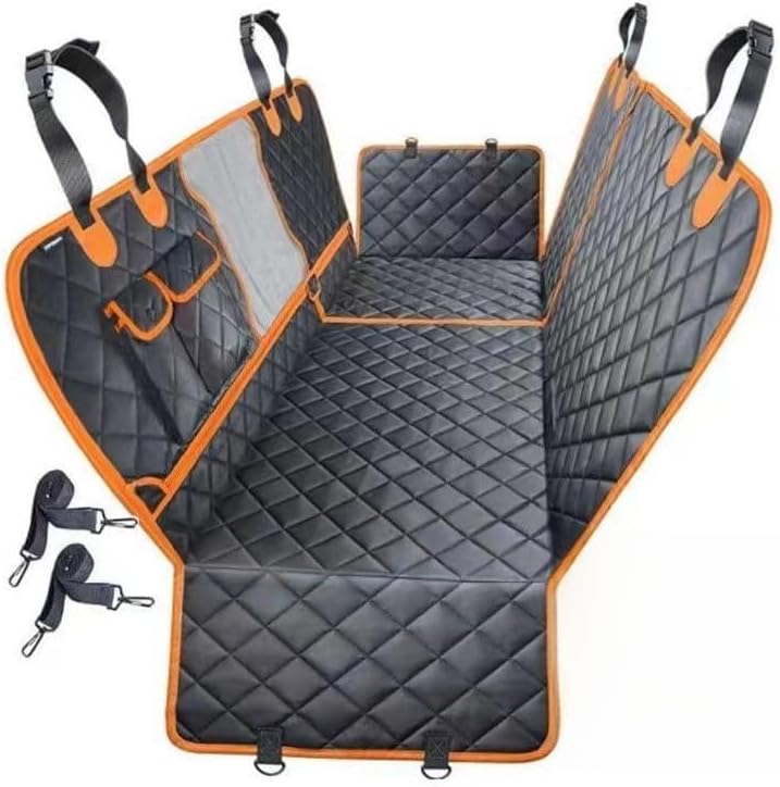 100% Waterproof Dog Seat Cover Hammock - 600D Heavy Duty, Mesh Window, Nonslip for Cars/Trucks/SUVs
