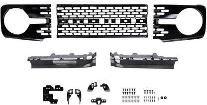 Glossy Black Front Grille for Ford Bronco 2021-2026
