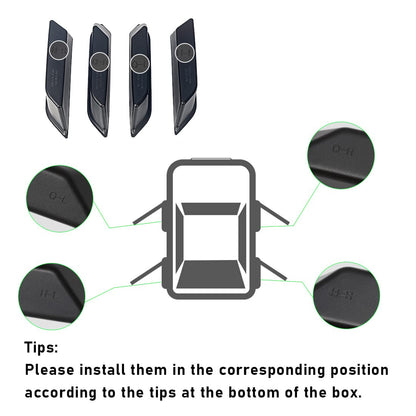 4-PCS Door Handle Storage Boxes for 2021-2025 Ford Bronco - Front & Rear Armrest Phone Organizer