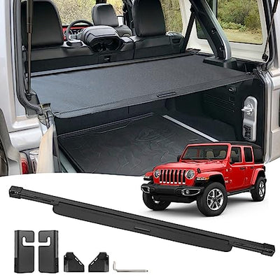 Cargo Cover for 2018-2023 Wrangler JL JLU 4 Door/Hard Top