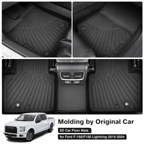 Ford F-150 SuperCrew All-Weather Floor Mats, 1st & 2nd Row TPE