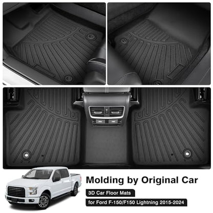 Ford F-150 SuperCrew All-Weather Floor Mats, 1st & 2nd Row TPE