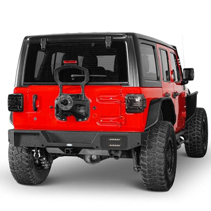 Jeep JL JLU Bumper Set with Winch, Hitch, LED Lights, D-rings