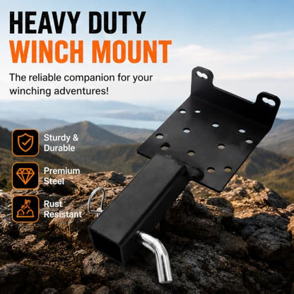 Heavy Duty Steel Winch Mount Plate for Jeep JL
