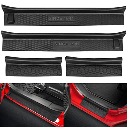 Door Sill Guards Kit Fits 2018-2026 Jeep Wrangler JL JLU Unlimited  & JT