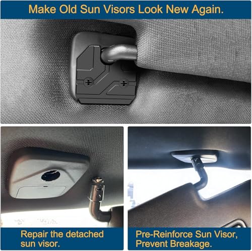 Aluminum Alloy Sun Visor Repair Kit Compatible with RAM 1500 2019-2026,2-Pack