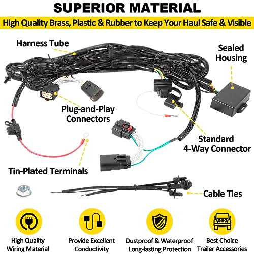 Jeep Wrangler JL/JLU Tow Hitch Wiring Harness 4-Pin