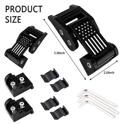 Aluminum American Flag Hood Latches for Jeep Wrangler JK JKU (2007-2018)