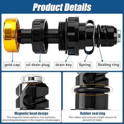 Aluminum Engine Oil Drain Plug for Ford F150 2015-2021