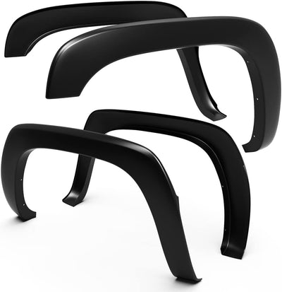 4-PCS Factory-Style Fender Flares for 1999-2006 Chevy/GMC 1500/2500/3500HD (Textured Black) - TG-FF6C4218