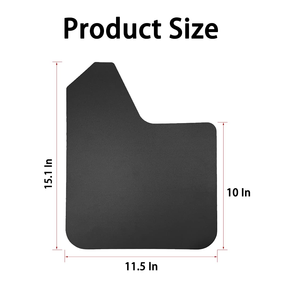 Universal Flexible Mud Flaps (4-PCS) for Pickup/SUV/Van - Front & Rear (Black)