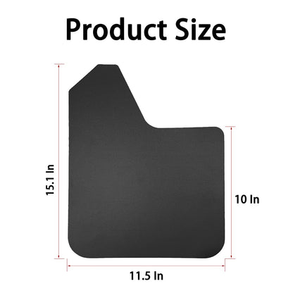 Universal Flexible Mud Flaps (4-PCS) for Pickup/SUV/Van - Front & Rear (Black)