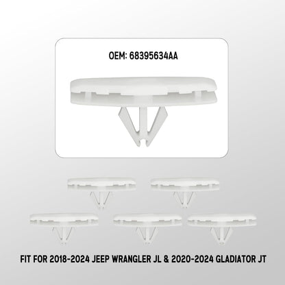 5-in-1 Push-Type Plastic Rivet Kit (150PCS) for 2007-2024 Jeep Wrangler & Grand Cherokee - Replaces 6503598