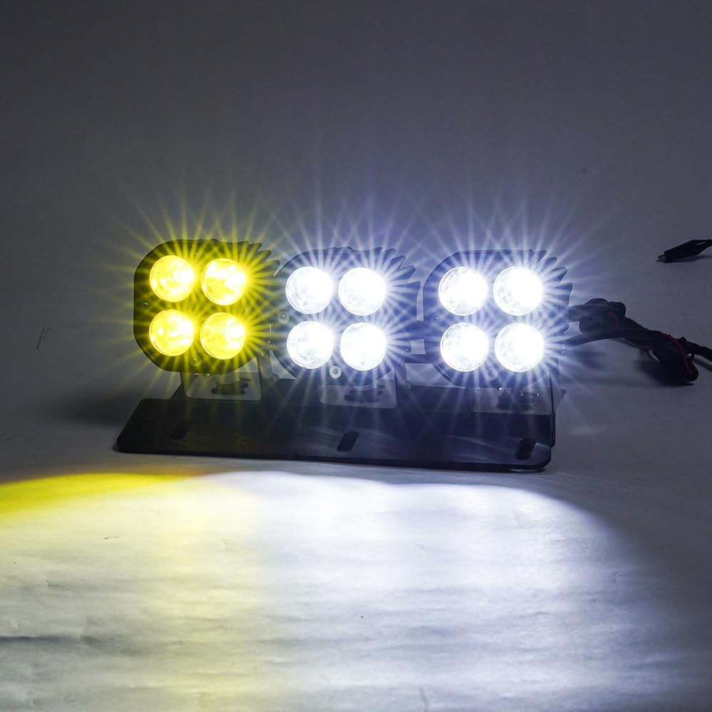 Bronco Zone LED Fog Lights, White/Amber DRL