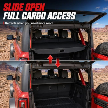 Trunk Cargo Cover for 2021-2026 Ford Bronco 4-Door