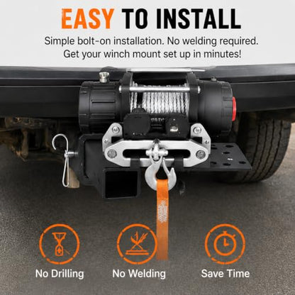 Heavy Duty Steel Winch Mount Plate for Jeep JL