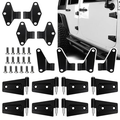 4 Door Hinge Kits Compatible with Wrangler JK/JKU
