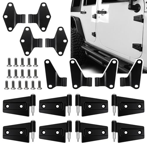 4 Door Hinge Kits Compatible with 2007-2018 Wrangler JK/JKU