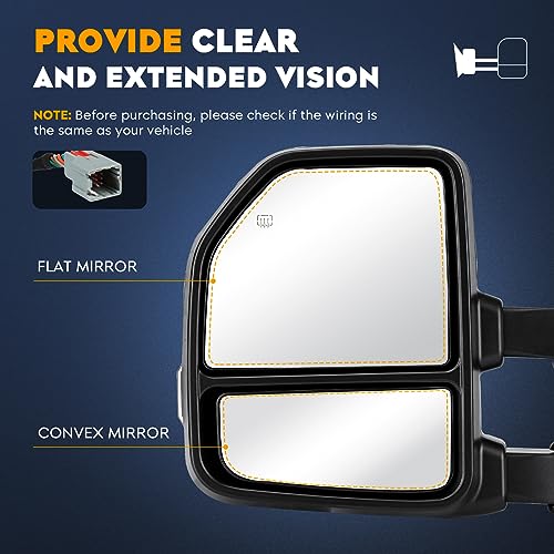 Towing Mirrors for Ford F-150 2015 2016 2017 2018 2019 2020