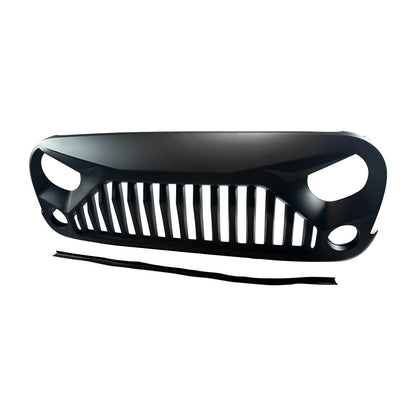 JK Wrangler Front Bumper Grille, Matte Black