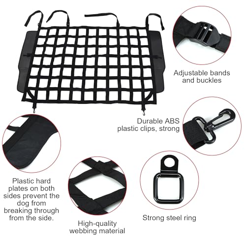 Dog Barrier Divider Net for Jeep Wrangler JK JL Unlimited 4-Door 2007-2026
