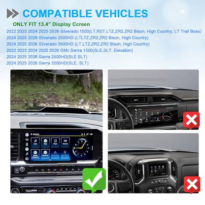 Center Console Dashboard Organizer for 2022-2026 Chevy Silverado/GMC Sierra