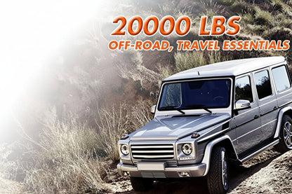 20,000 lb Tow Strap (2"x20') - Heavy Duty Recovery Rope for Jeep/Truck/SUV