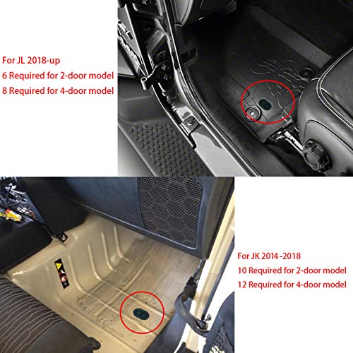 Floor Pan Drain Plug for Jeep Wrangler JK JL/Gladiator JT 2014-2026