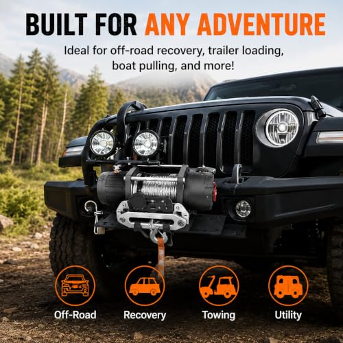 Heavy Duty Steel Winch Mount Plate for Jeep JL