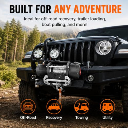 Heavy Duty Steel Winch Mount Plate for Jeep JL