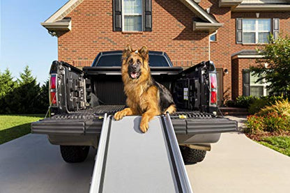 Telescoping Dog Ramp Extends from 39-71 Inches No Slip High Traction Surface Collapsible and Locking - OHMU