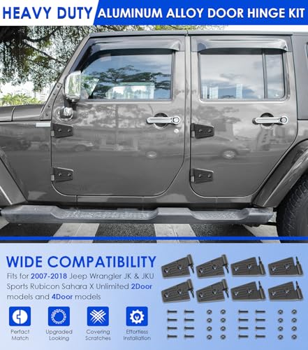 Jeep Wrangler JK Heavy-Duty Aluminum Door Hinge Kit