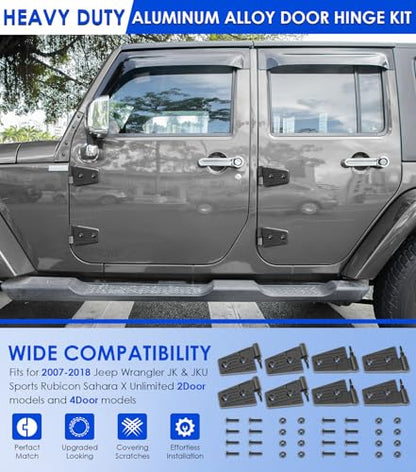 Jeep Wrangler JK Heavy-Duty Aluminum Door Hinge Kit