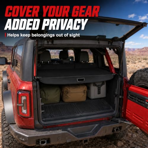 Trunk Cargo Cover for 2021-2026 Ford Bronco 4-Door