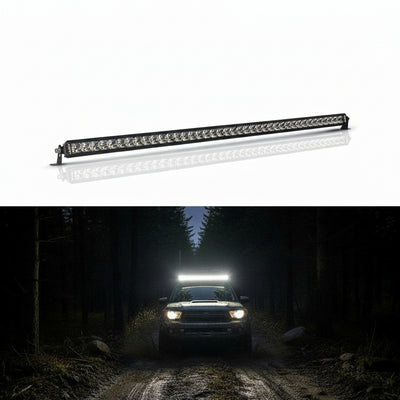 52" Single Row LED Light Bar - IP67 Waterproof Spot/Flood Beam, Universal Fit
