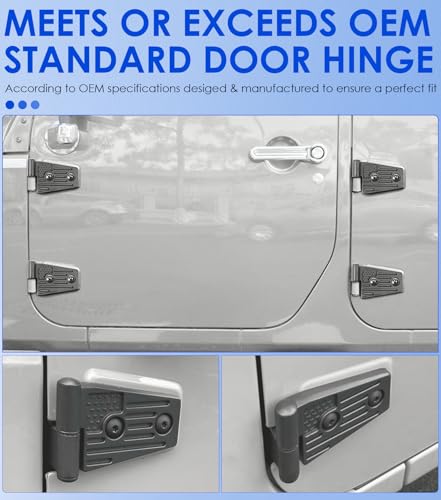 Jeep Wrangler JK Heavy-Duty Aluminum Door Hinge Kit