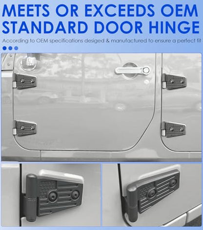 Jeep Wrangler JK Heavy-Duty Aluminum Door Hinge Kit