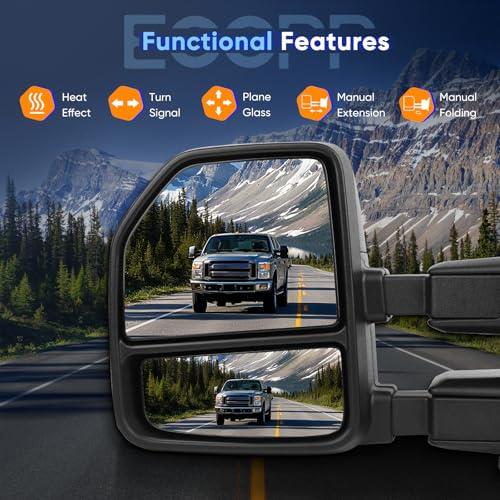 Pair Tow Mirrors for Ford F-150 2015-2020 Pickup Truck