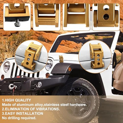 Aluminum Hood Latches for Jeep Wrangler JK JL Gladiator JT